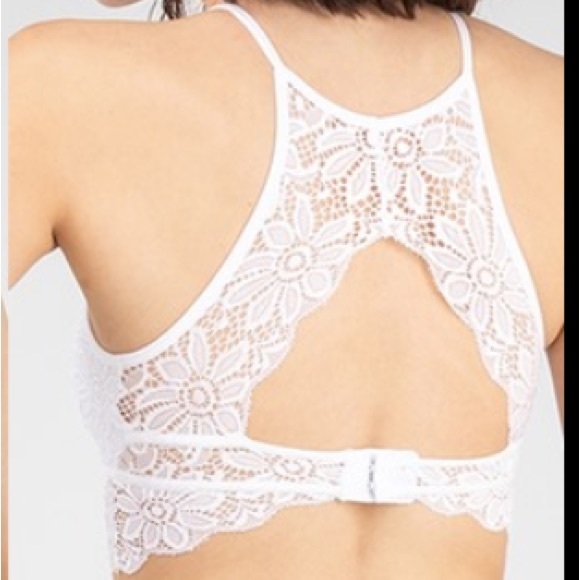 Halter lace bralette - white - Picture 2 of 2